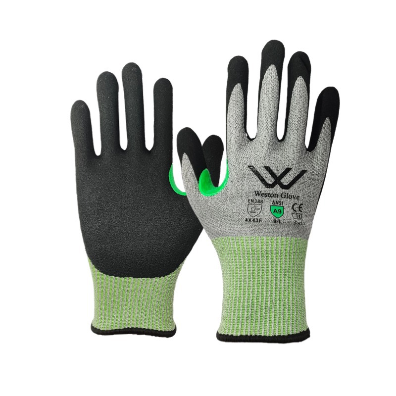 Guantes anticorte nitrilo estándar americano grado A9, alambre image 5