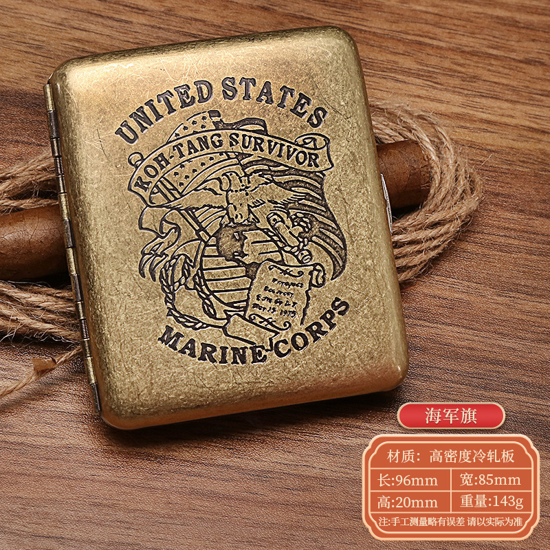 Guipai シガレットボックス 9010 金属両面フリップトップ 20 パックシガレットボックスブロンズ凝縮花自動タバコポータブルシガレットボックス|undefined