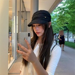 气质款原创通勤纯棉报童帽2025秋新款高级感贝雷帽子女时尚鸭舌帽