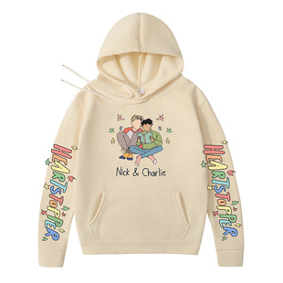 Cross-Border Autumn and Winter New Nick and Charlie British Drama Heartstopper Jacket Loose Hooded Sweatshirt