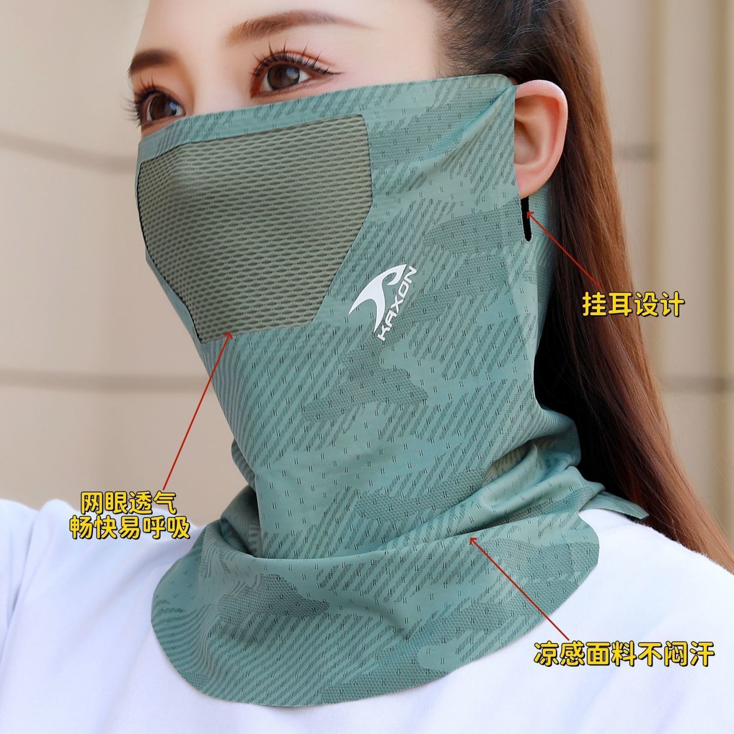2026 Sun Protection Mask for Men, Covering the Whole Face and Neck, Suitable for Cycling and Sports, with Ear Loops, Outdoor Sunshade Mask, Neck Protection Veil