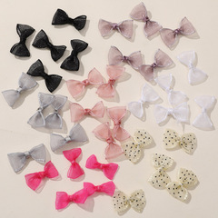 日系仙氣迷你網紗小蝴蝶結手工diy材料配件玩偶娃娃公仔裝飾配件