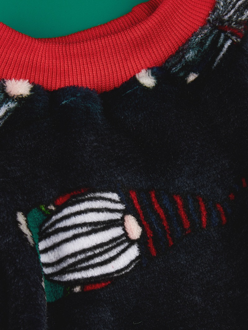Christmas pet clothes three-dimensional Christmas set pullover round neck Christmas tree snowman snow pattern pet dog two-foot cashmere coat_voghion.com