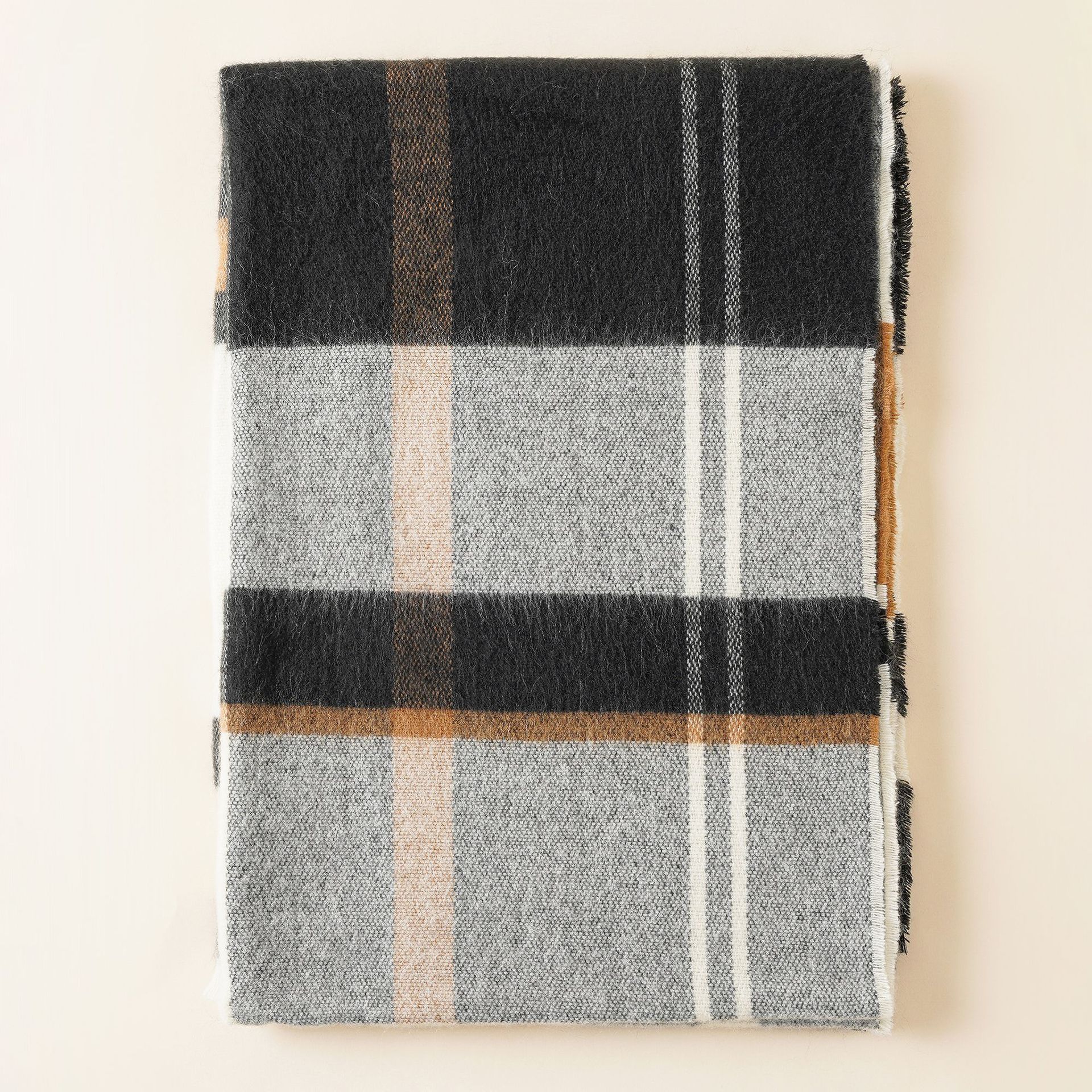 Otoño e Invierno Plaid color a juego bufanda de moda caliente simple moda estilo coreano artístico bufanda caliente