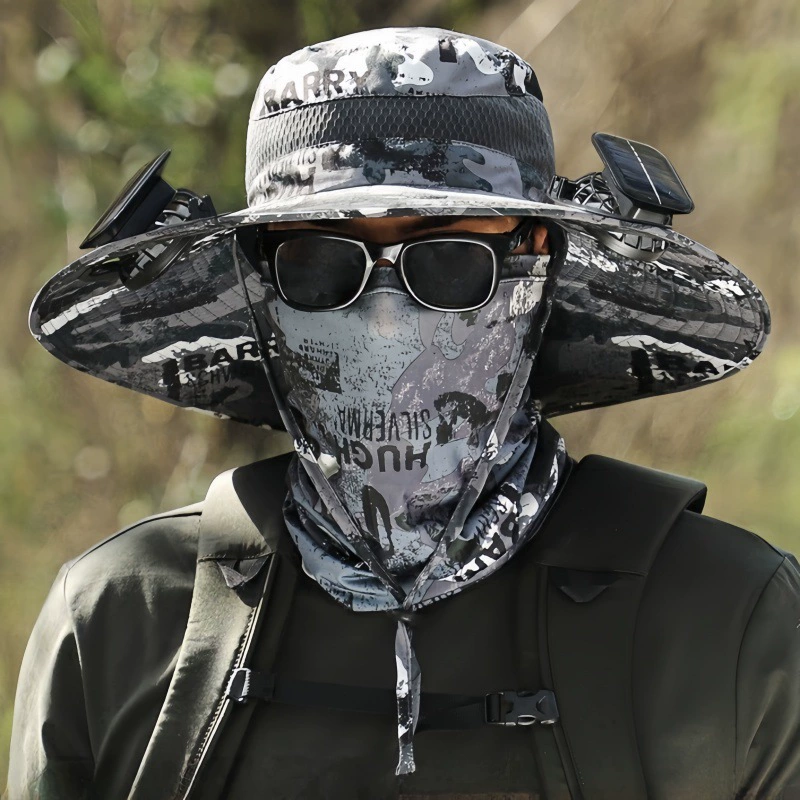 Хит продаж: перезаряжаемая солнцезащитная кепка с вентилятором для рыбалки и активного отдыха