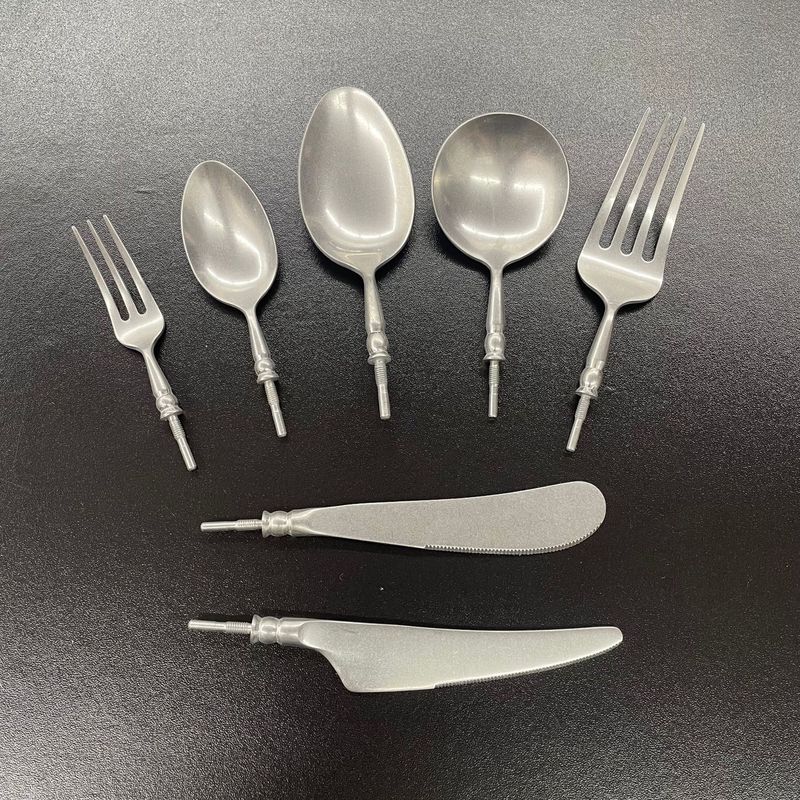 耐用复古工艺精细品质五金头百搭风格304不锈钢半成品刀叉勺配件|undefined