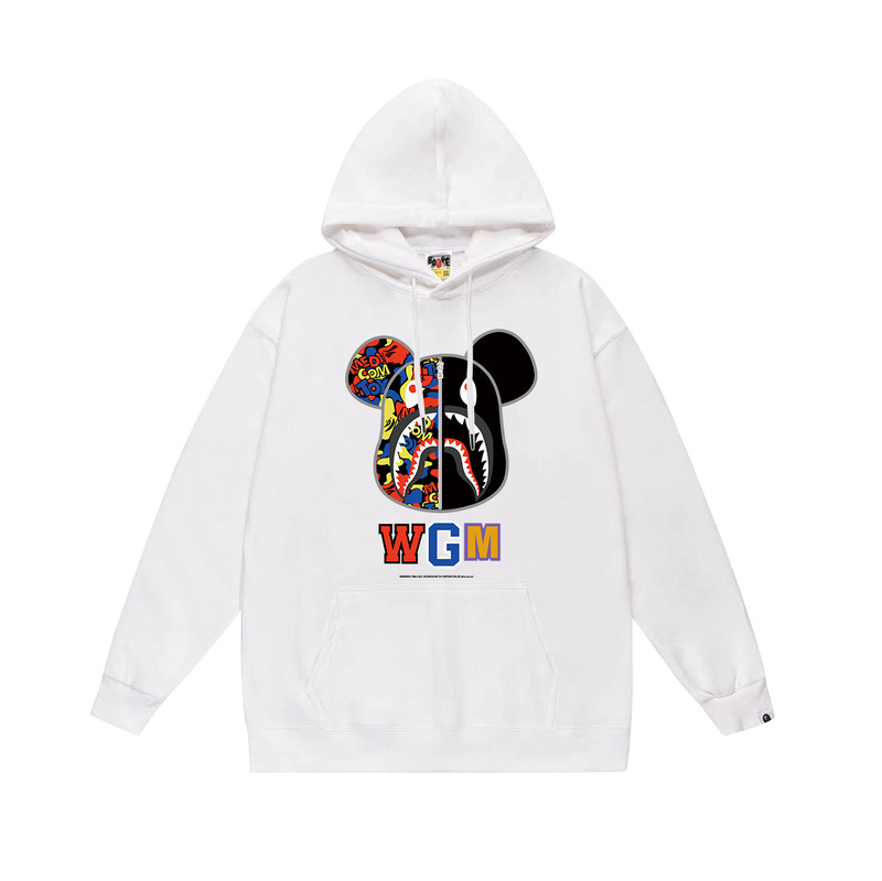 BAPE猿の頭の潮のブランドの片面のプリントは帽子の衛衣の秋冬の新型のヒップホップの潮流の男女の同項の純綿になります。|undefined