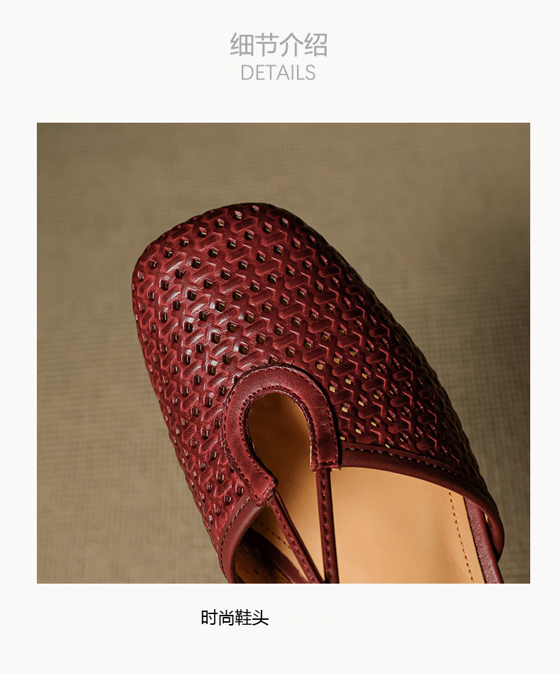Sandal nữ Mary Jane quai chéo hở gót, gót thô 3 cm, mũi tròn bít — đen chi tiết 21