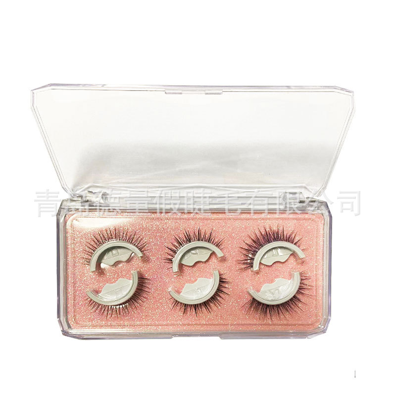 Pequeño diablo 3D auto-adhesivo pestañas pegamento libre Super pegajoso segundo desgaste grueso simulación natural simple rizado hadas falsas pestañas