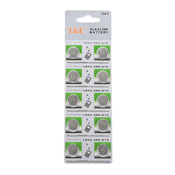 T & E2 generation AG12/LR43/386 (Please take a multiples of 10)