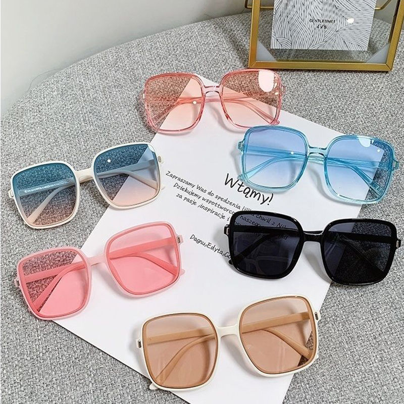 Gafas de sol moda protección UV lente degradado estilo coreano
