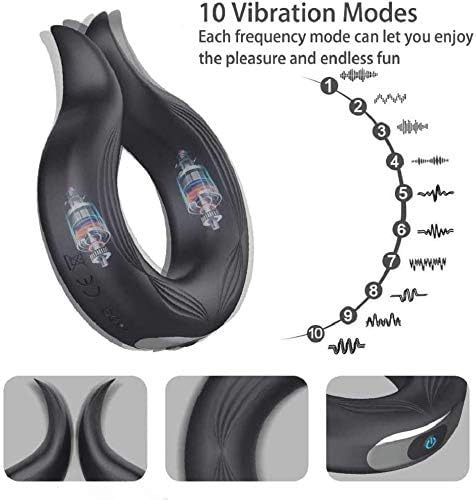 Rechargeable Vibrating Prostate Massager with Locking Ring, Silicone, Black — detail image 9
