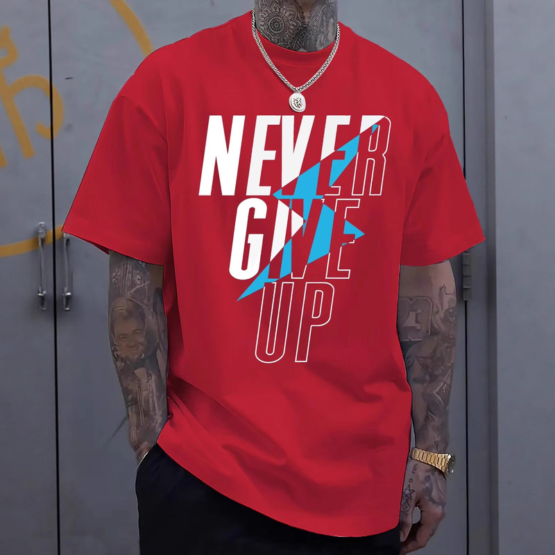 Men's and Women's Daily Casual Gym Machine Washable Comfortable Fitted Shirts Urban Style Short-Sleeved Tops