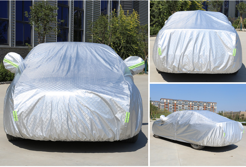 Car Cover Aluminum Film Cotton Thickened Rainproof Dustproof Sunscreen