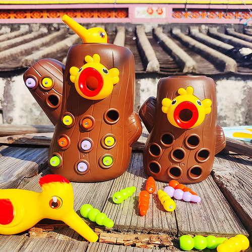 Woodpecker insect catching toy, forest doctor, intelligence development, magnetic puzzle, bird feeding, children's fishing toy, bird feeding