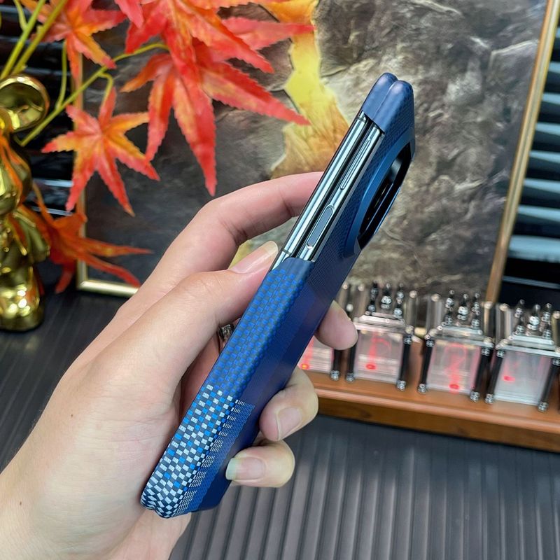 适用华为matex6手机壳双中轴保护x5典藏磁吸凯夫拉纹超薄pc保护壳|undefined