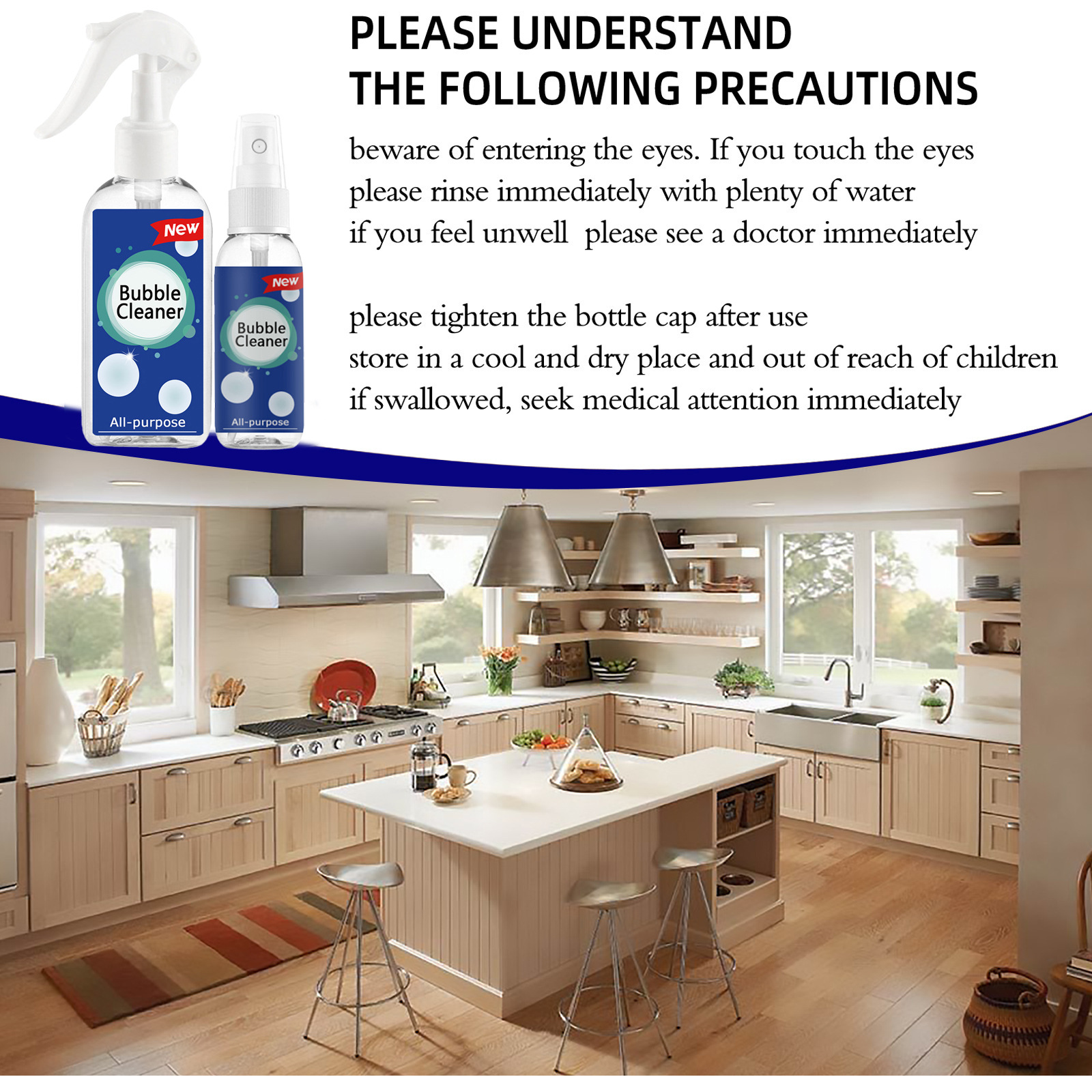 North Moon Kitchen Heavy Oil Stain Foam Cleaner Oil Stain Remover Smoker Range Hood Degreaser