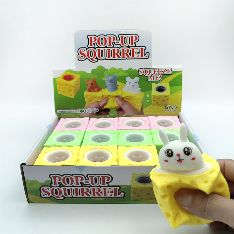 Creative cute cheese rabbit pinch music squeeze vent rabbit cheese cheese rabbit new exotic cross-border wholesale
