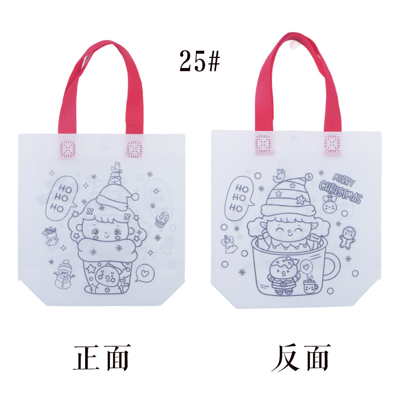 Bolsa de fiesta infantil para colorear – bolsa de regalo de tela no tejida con diseño de graffiti DIY