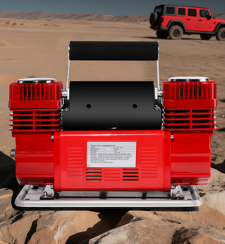 Off-Road Vehicle Suv Car Air Pump Double-Cylinder High-Pressure High-Power 12V Car Air Pump Large Tire Air Pump