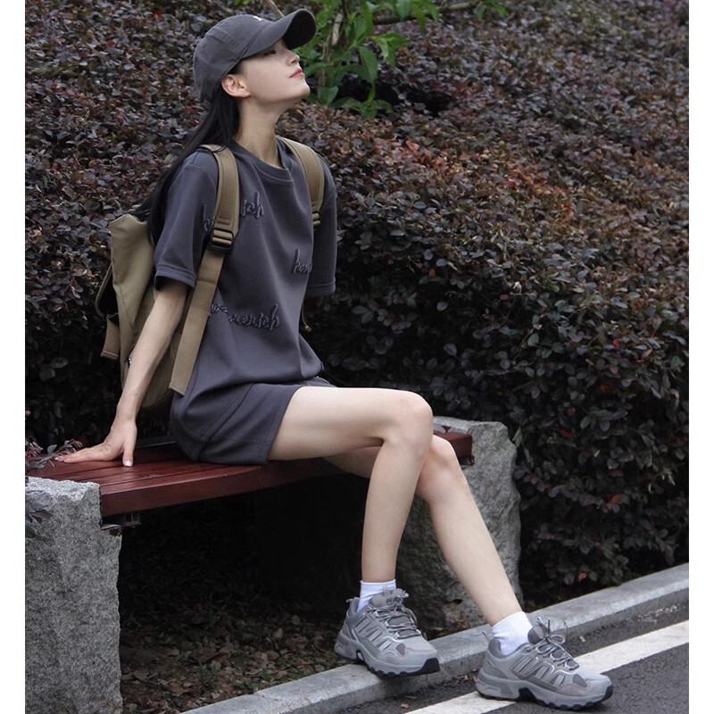 运动套装女2025夏季新款时尚复古美式休闲显瘦上衣半身裙两件套潮|undefined