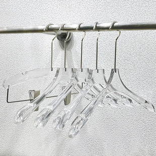 Transparent Acrylic Hanger High-end Clothing Store Clothes Bracing Crystal Wedding Dress Seamless Hanger Custom LOGO Transparent Hanger