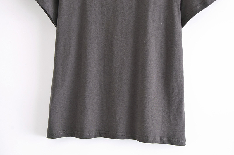 print round neck short sleeve T-shirt NSAM49689