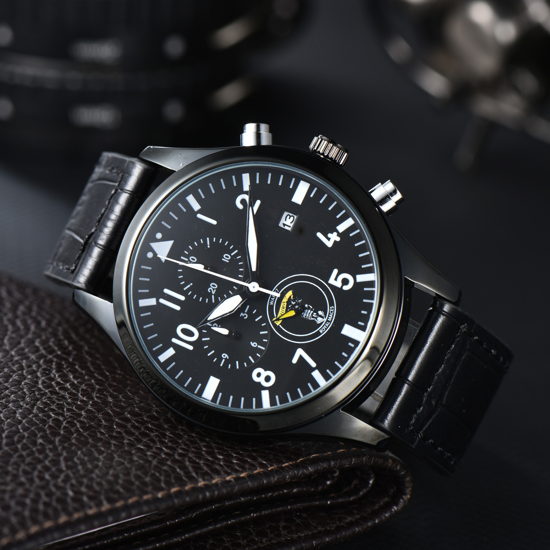 Hot selling men's belt multifunctional timing Waterproof and shockproof quartz luminous waterproof Wanjia watch_voghion.com