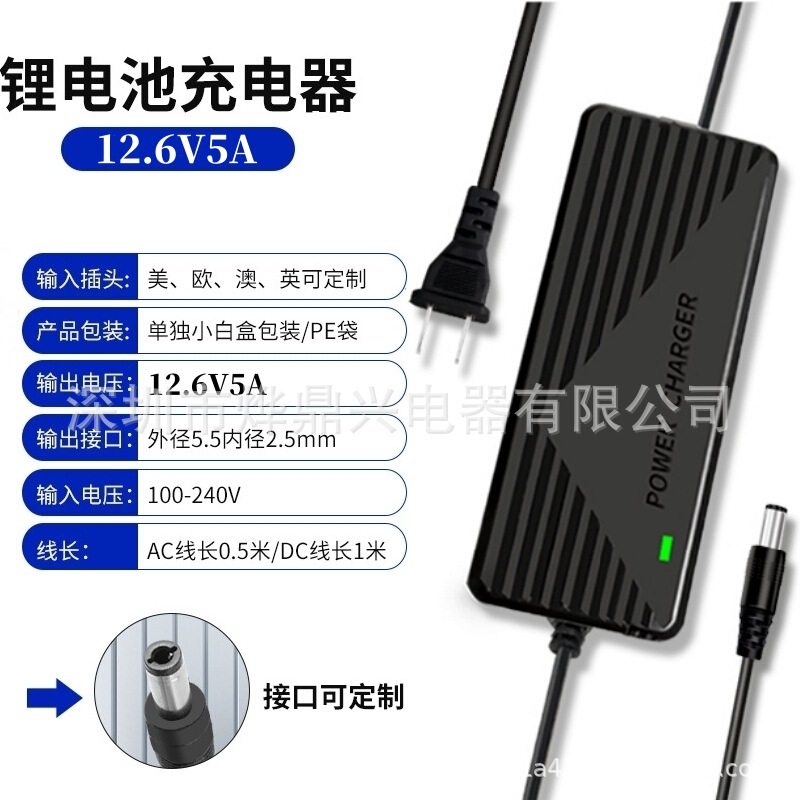 内蔵インテリジェント冷却ファン 12.6V5A14.6V16.8V21V3A29.4V42V2A リチウム電池充電器|undefined