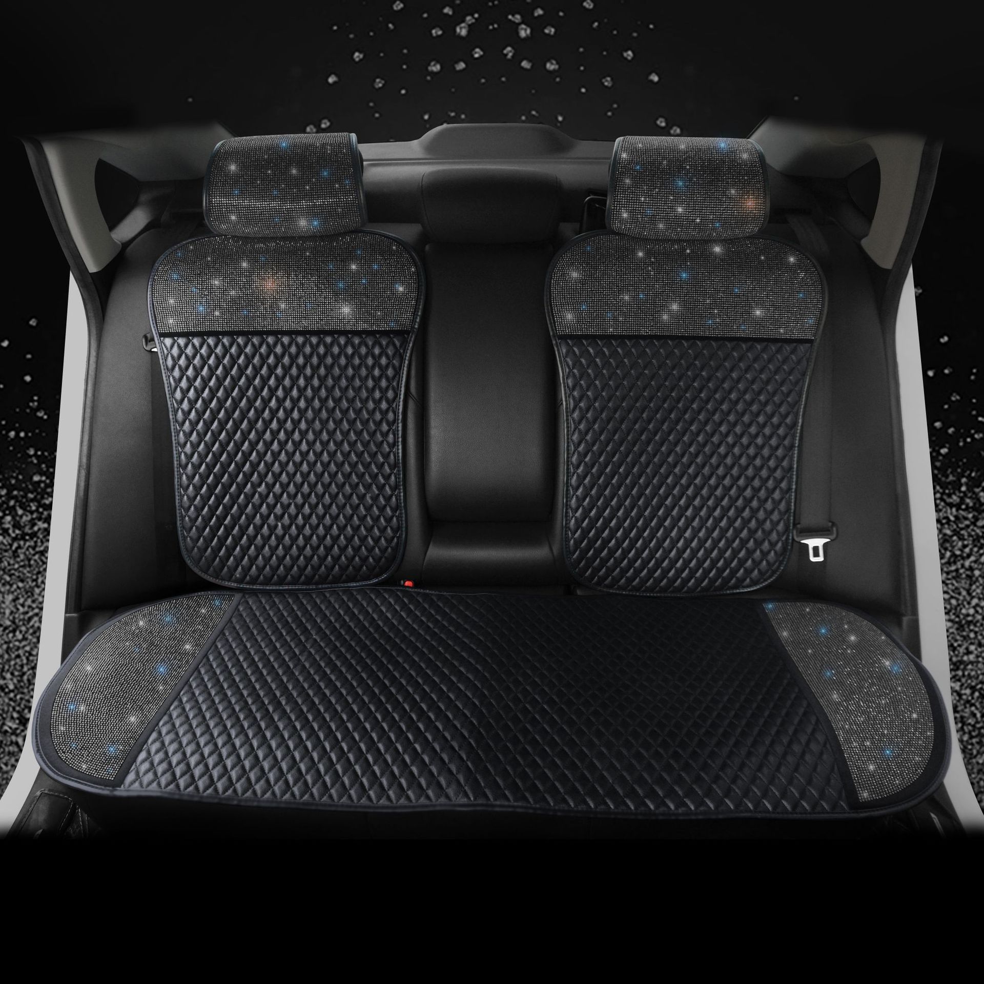 Universal Car Seat Cushion Leather Diamond-Encrusted Car Seat Cover Dropshipping Universal Model for All Seasons Cross-Border E-Commerce
