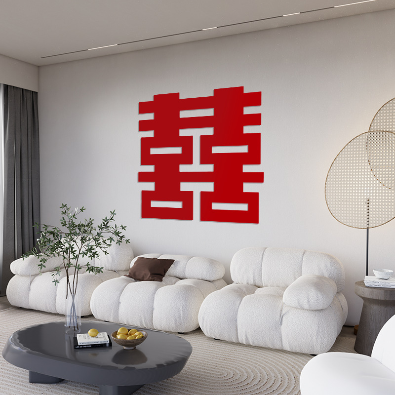 Tejido no tejido festivo conjunto de bodas decoración de la sala de estar dormitorio puerta de fondo de boda pegatinas de bodas