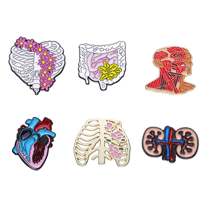 Cartoon Style Style Cartoon Style Pin Heart Skull Alloy Stoving Varnish Unisex Brooches