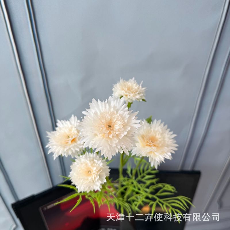 仿真花假花5头矢车菊桌面摆件ins风拍照道具批发跨境家居装饰花束|undefined