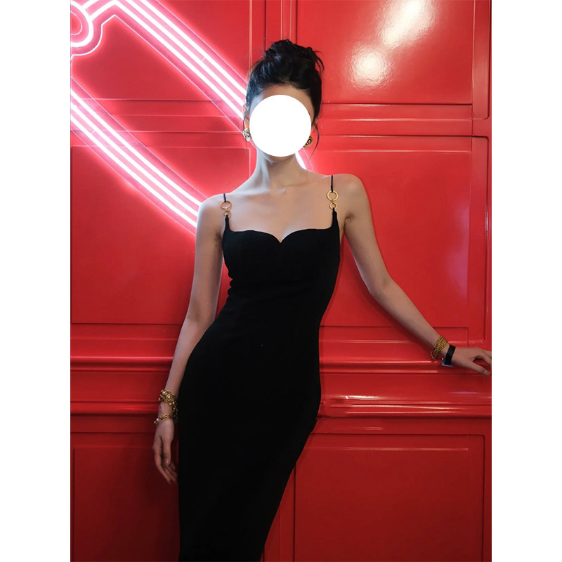 Evening Dress Skirt Christmas Style Retro Red Velvet Suspender Slim Hip Skirt Dress Long Skirt Evening Dress Skirt Christmas Style Retro Red Velvet Suspender Slim Hip Skirt Dress Long Skirt