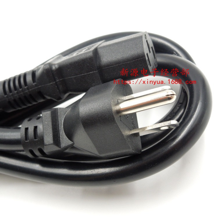 美标电源线 美式电源线 125V10A 三孔品字尾 2平方 1.5米 双头
