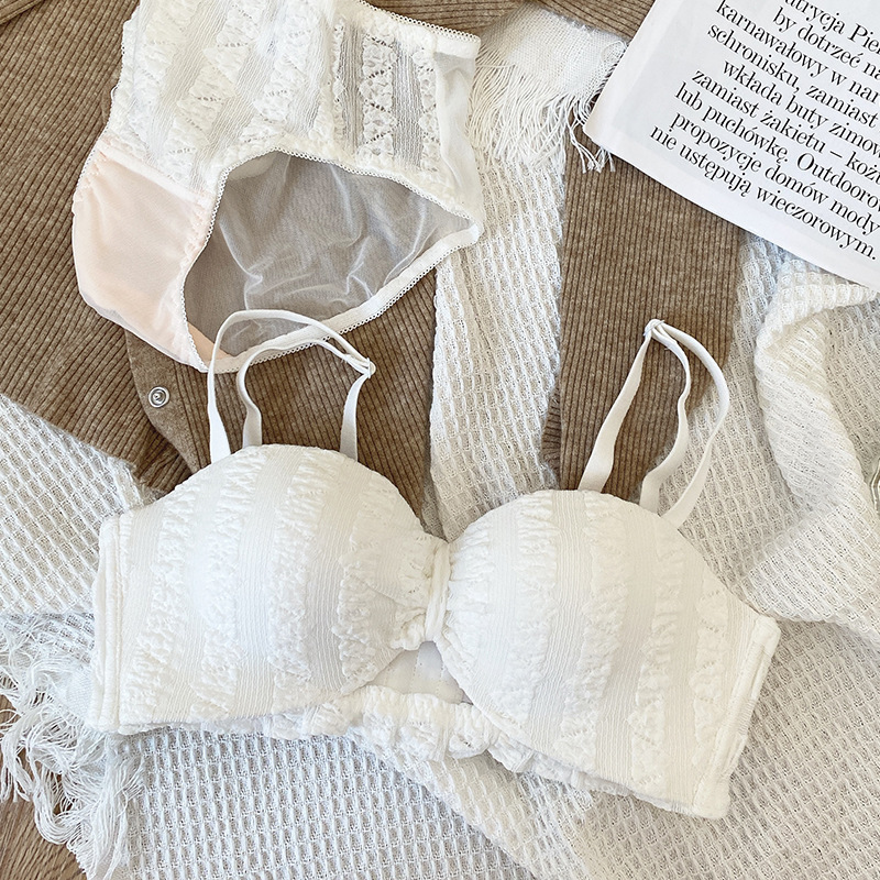 Jenny Coco original de verano Fairy Wind delgado conjunto de ropa interior para mujeres que se reúnen en la adolescencia pura deseo de encaje hermoso sostén de espalda