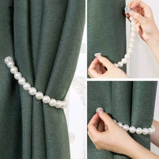 Curtain Clips Simple Style Straps a Pearl Magnet Curtain Buckle Straps Rope Straps No Punching Clips