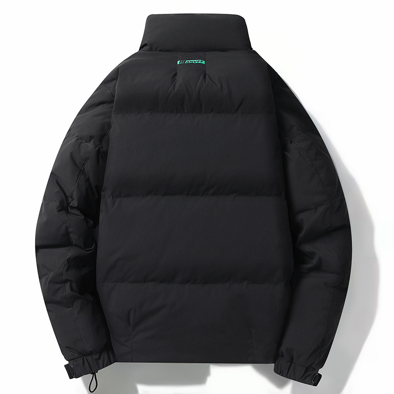 Down Jacket for Men's Winter Thick and Warm Standing Collar Bread Jacket with Trendy Brand Loose Oversized Cotton Jacket_voghion.com