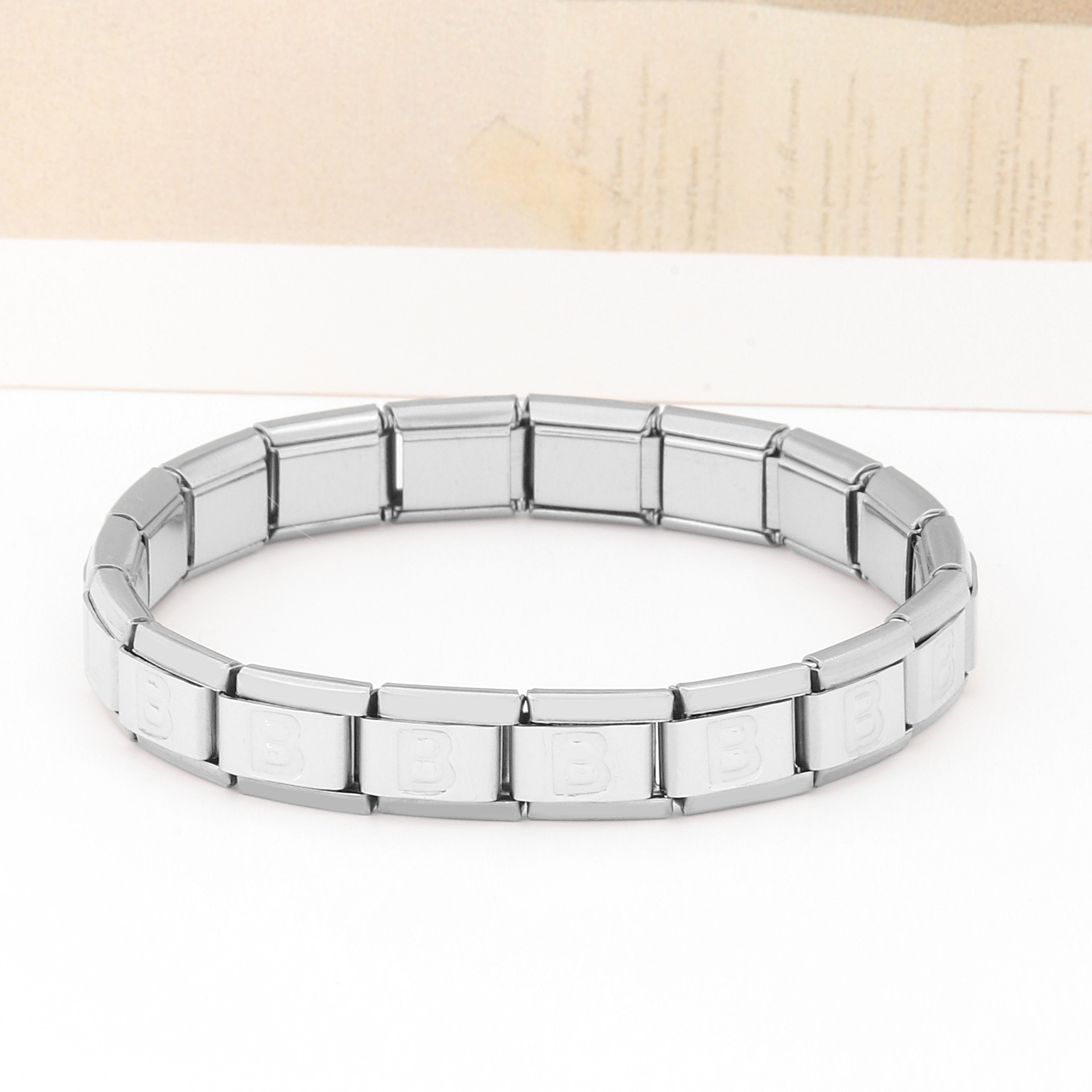 Stainless Steel IG Style Letter Polishing Bracelets display picture 20