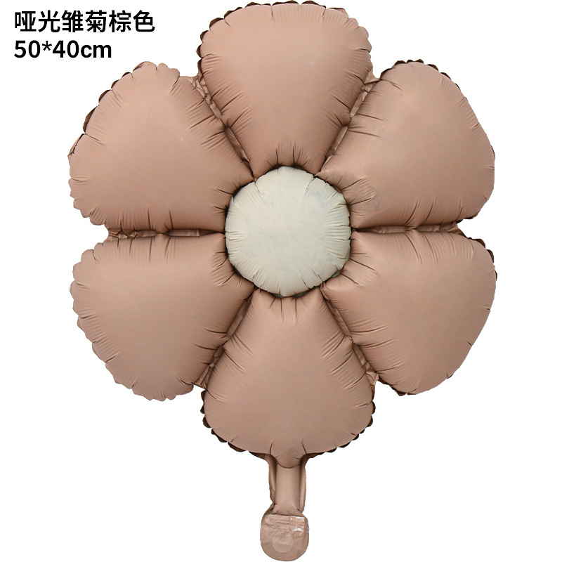 Globos de aluminio con diseño de margaritas blancas estilo Instagram, accesorios fotográficos mate, decoración de cumpleaños, girasoles, arreglo para el 1 de mayo y el 1 de junio.