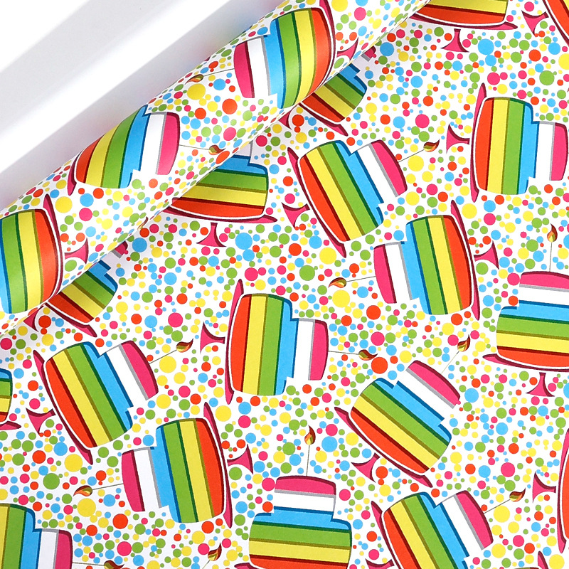 Nuevo producto transfronterizo Papel de embalaje de regalo del día del niño Papel de embalaje de regalo de feliz cumpleaños Papel de embalaje de juguete lindo de dibujos animados