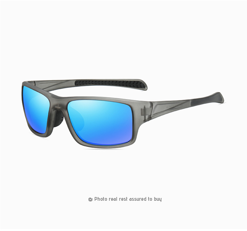 Original Design Solid Color Tac Square Full Frame Sports Sunglasses display picture 3