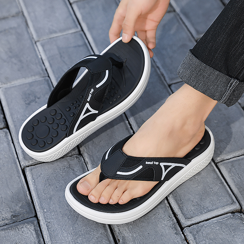 Chanclas para hombre verano nuevo estilo conducción exterior sandalias de playa deportivas y de ocio con chanclas antideslizantes