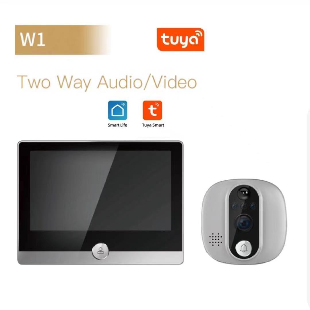 tuya涂鸦智能猫眼门铃wifi 可视对讲门铃远程控制APP视频对讲猫眼