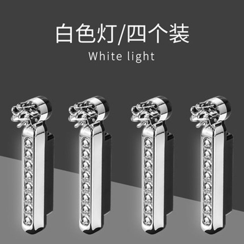Wind-Powered Daytime Running Lights Car Grille Warning Strobe Vehicle-Mounted Wind Energy Led No-Wiring Decorative Lights