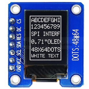 0.71inch OLED Display Module/48x64 Dot Matrix 4SPI Interface/for Arduino and Tree Mold