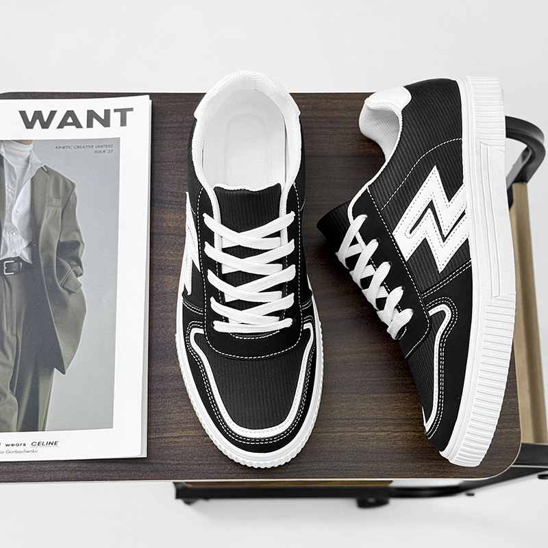 Men's Casual Flat Canvas Sneakers Versatile Student Shoes_voghion.com