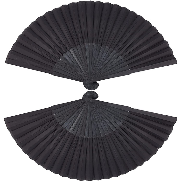 Estilo chino puro negro serie de ventilador plegable chino fila ventilador y kung fu ventilador artesanía entrega de una sola pieza