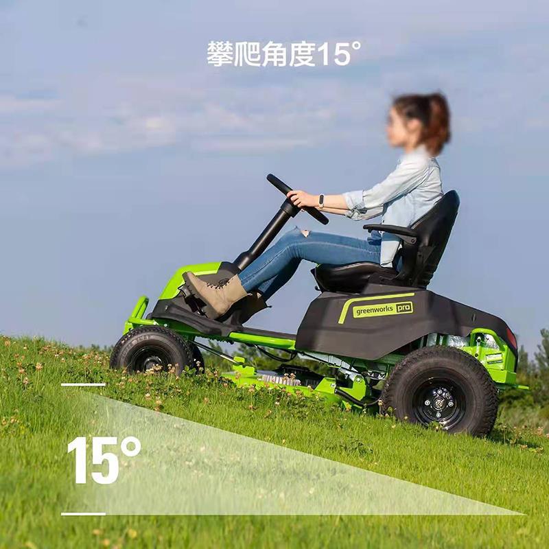 greenworks格力博82V锂电坐骑式草坪车割草机CRT428大面积草坪机