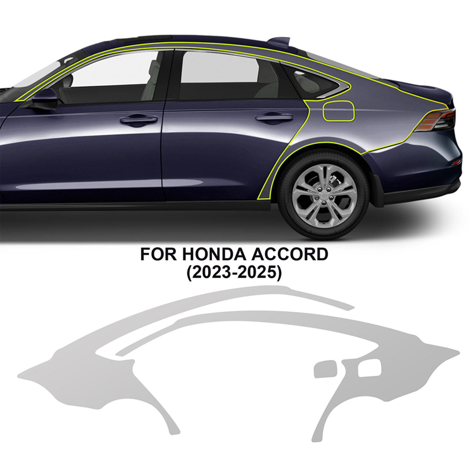 Cross-Border Exclusive Supply for Honda Accord 23-25 Special Car Special-Cut Tpu Car Paint Protective Film Anti-Scratch and Self-Healing